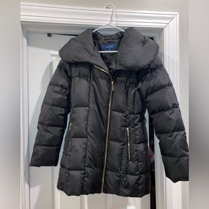 Cole Haan Women’s Black Cowl Neck Puffer Coat Size M